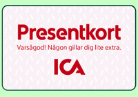 ICA presentkort grön bakgrund och ram (tillfällig lösning)