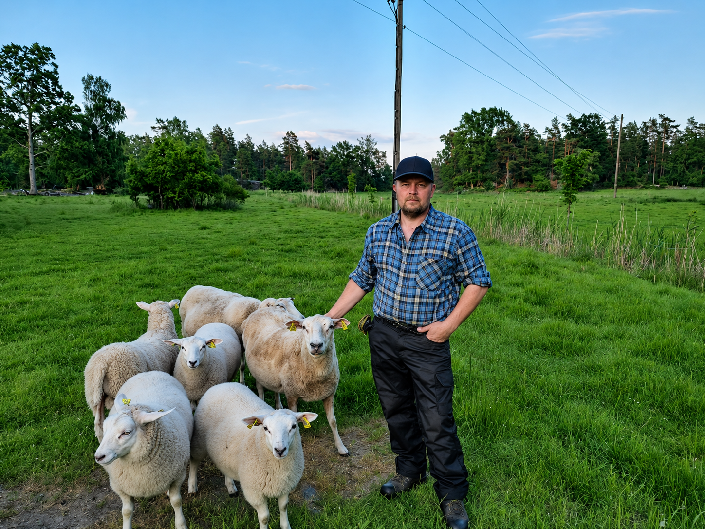 Lars Wyckman med får
