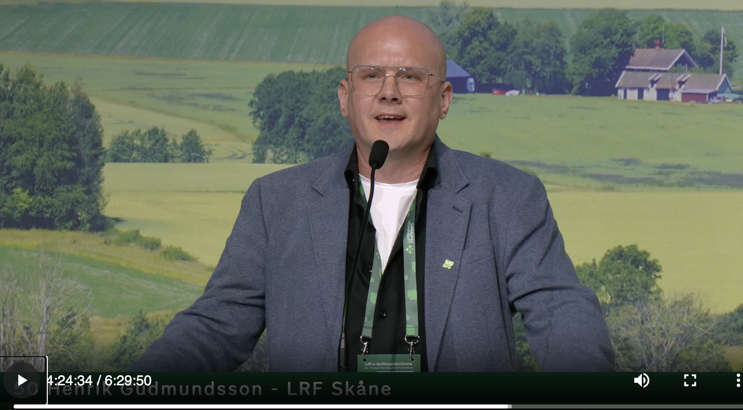 Henrik Gudmundsson, LRF Skånes regionstyrelse under Riksförbundsstämman 2026