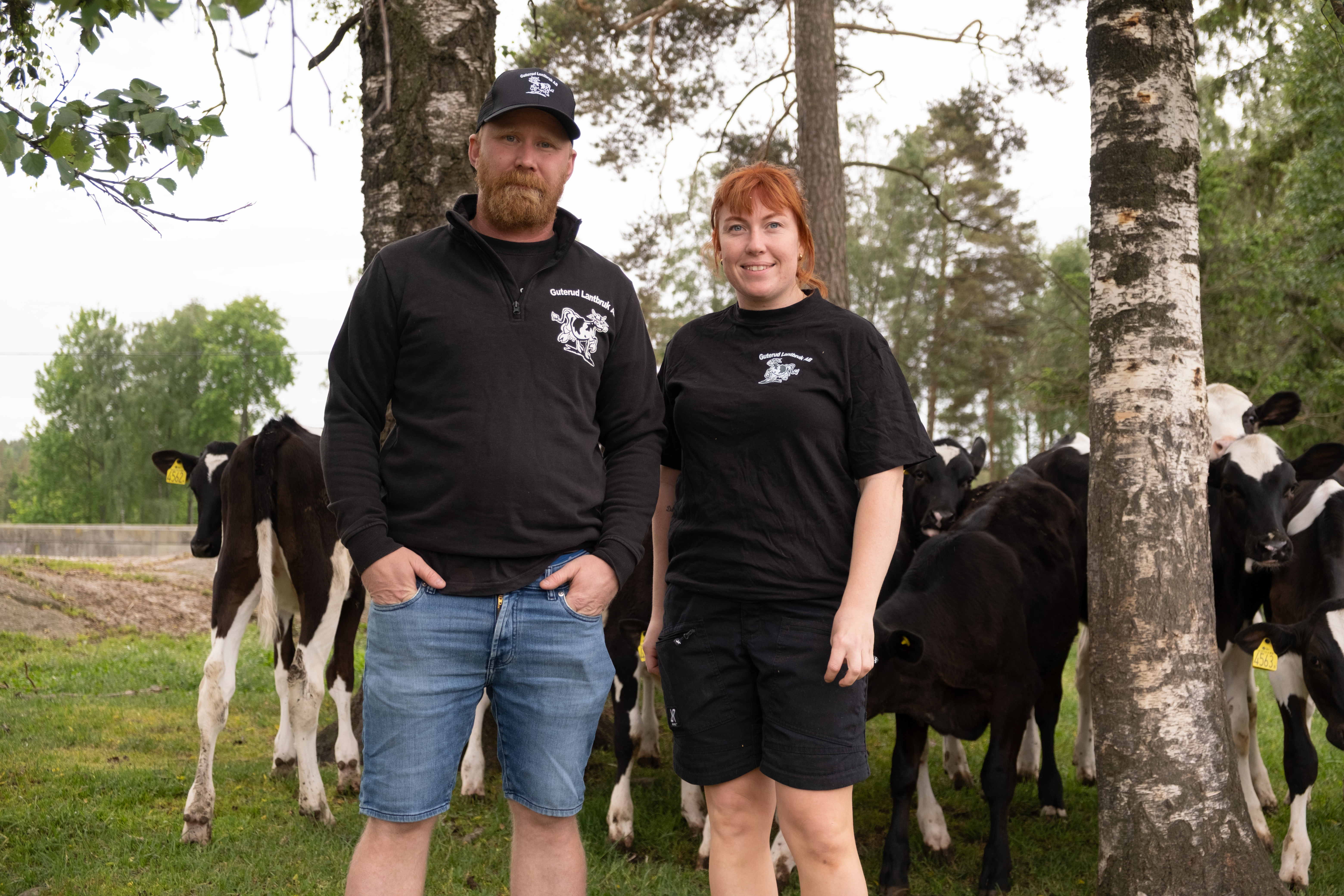 Hanna Ottosson och Rasmus Jakobsson, mjölkgård, Guterud lantbruk, Säffle.
