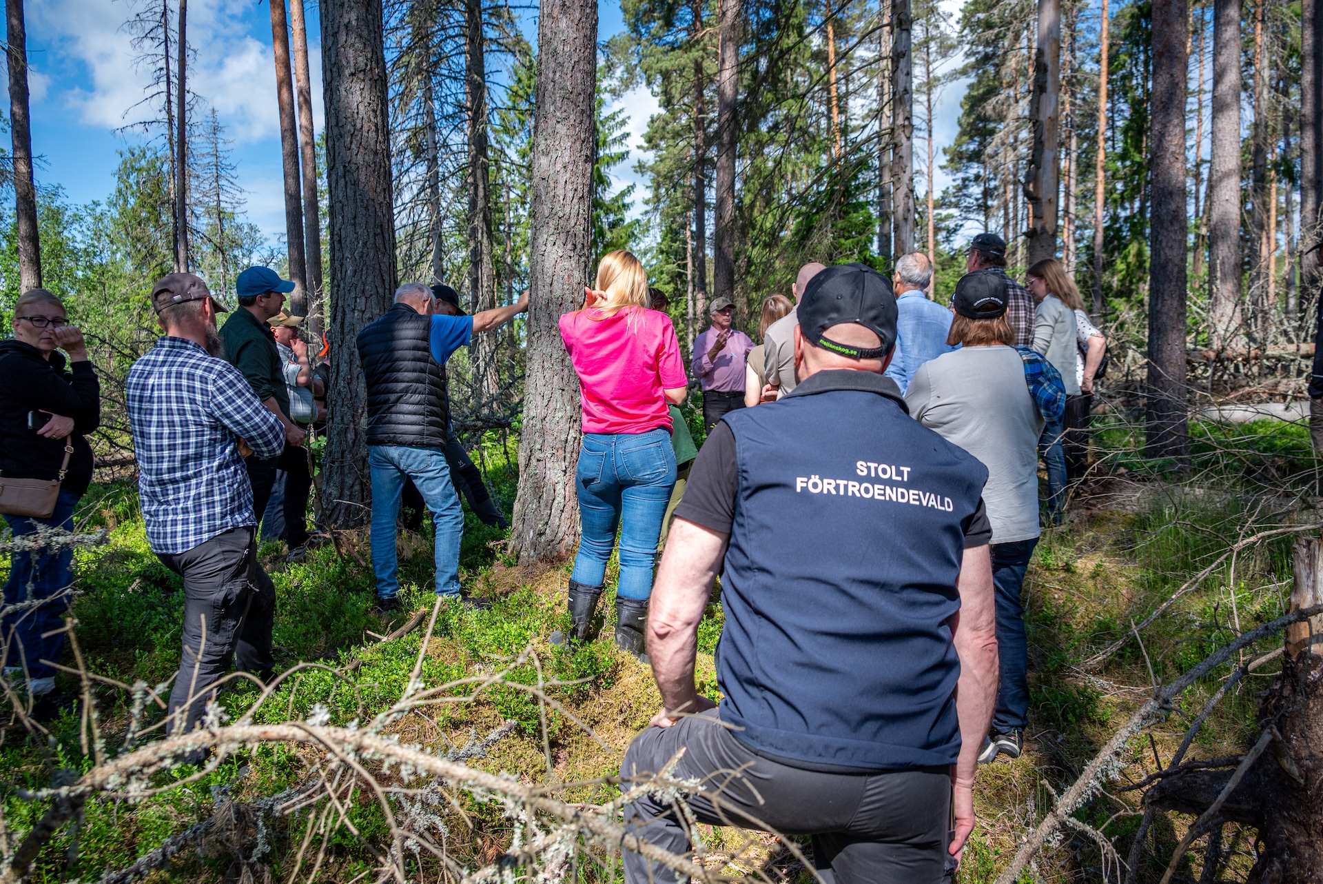 Skogsträff med politiker utanför Västerås