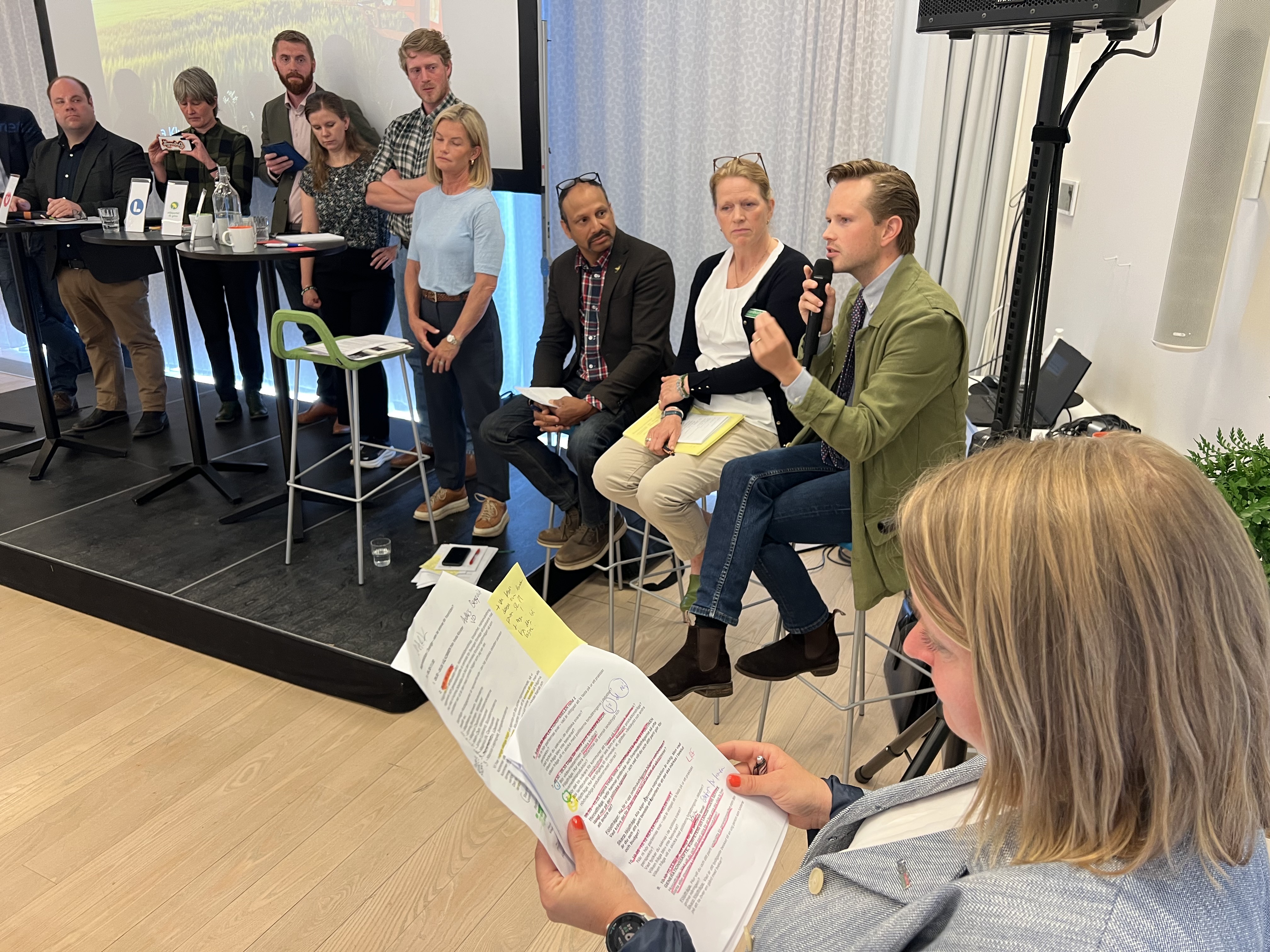 Politisk debatt om jordbrukspolitiken på Vreta Kluster