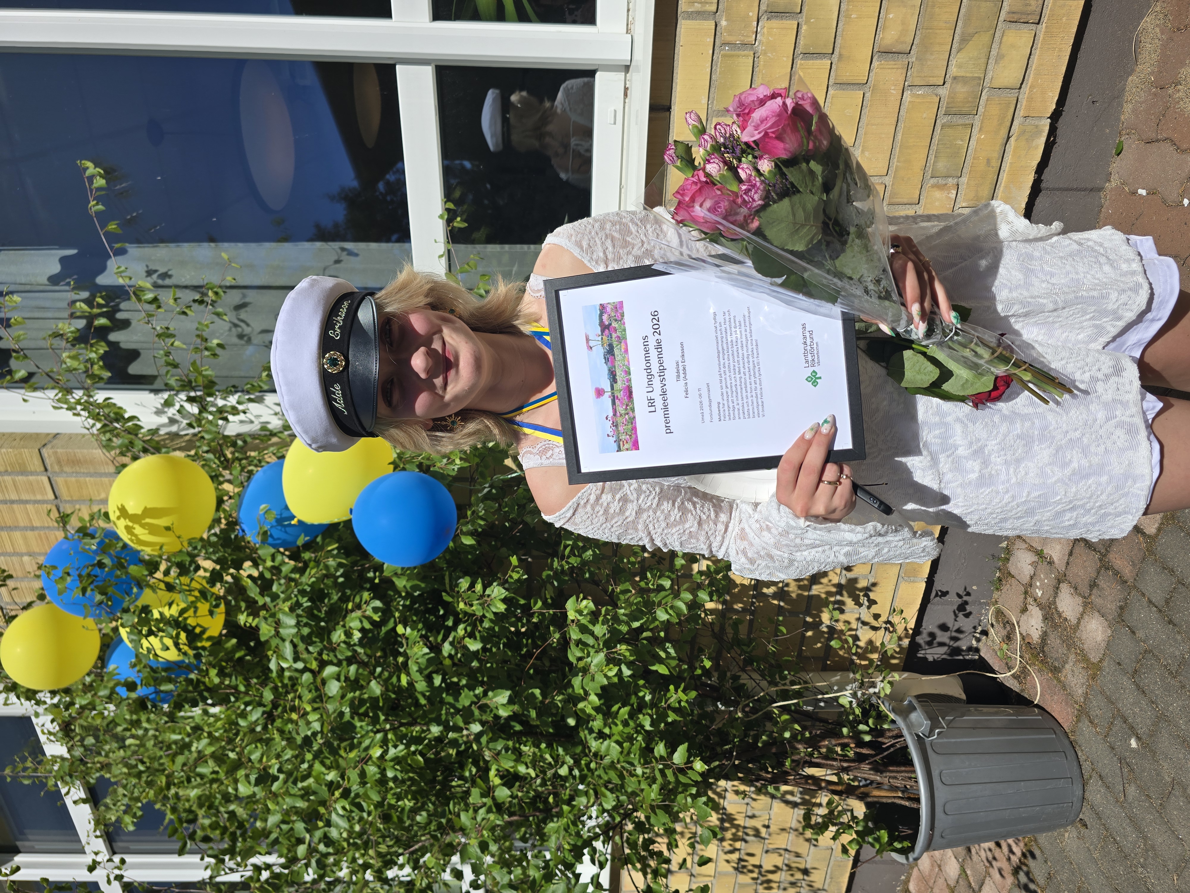Felicia Eriksson premieelevstipendiat Västerbotten