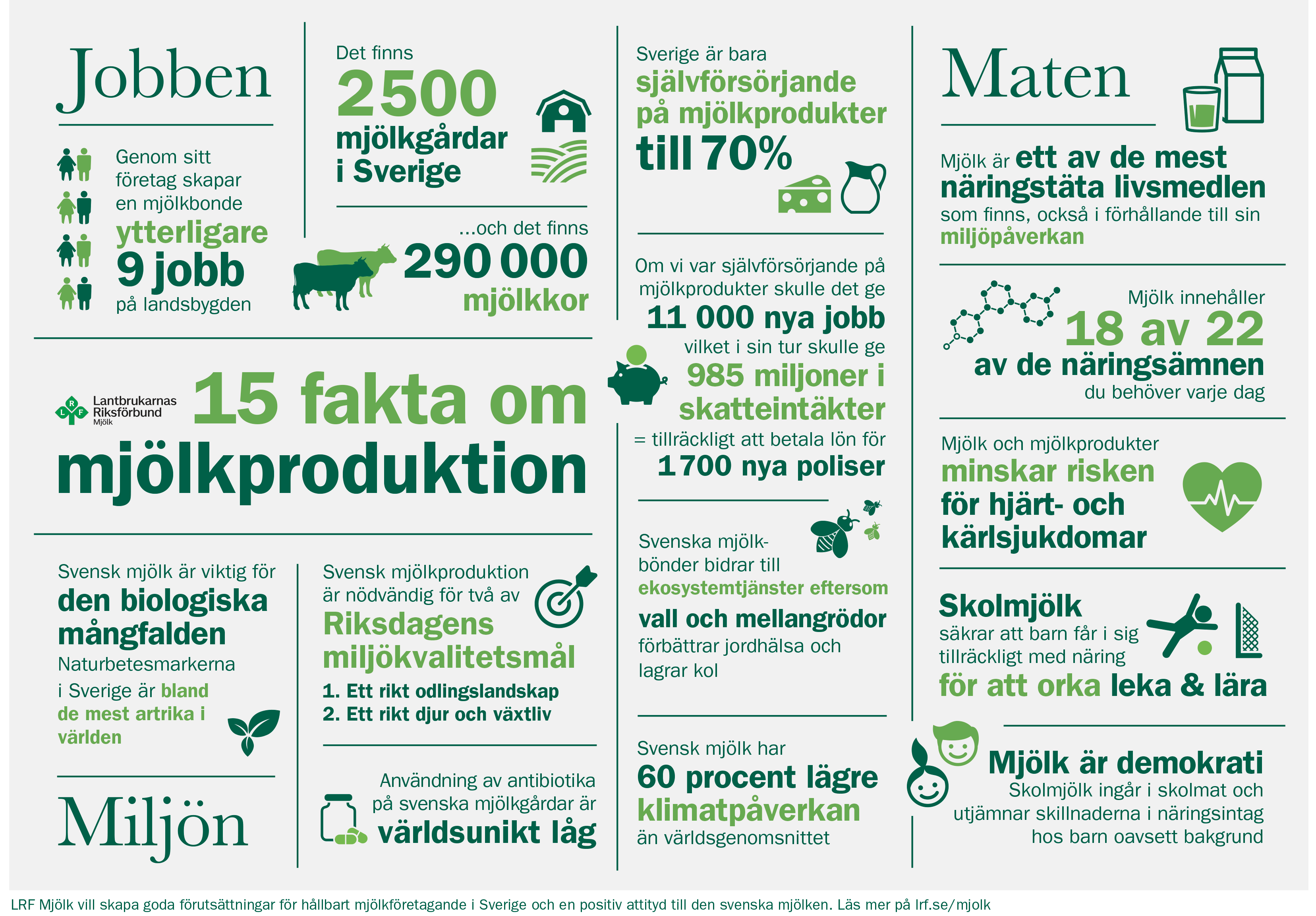15 fakta om mjölk - Mjölken i siffror