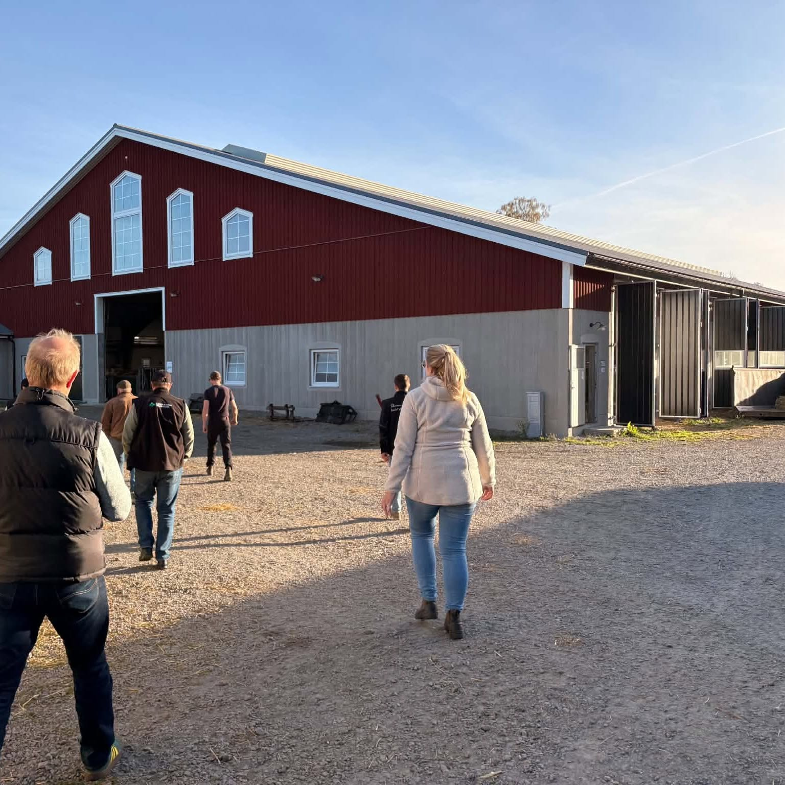 Rökslids nybyggda ladugård.