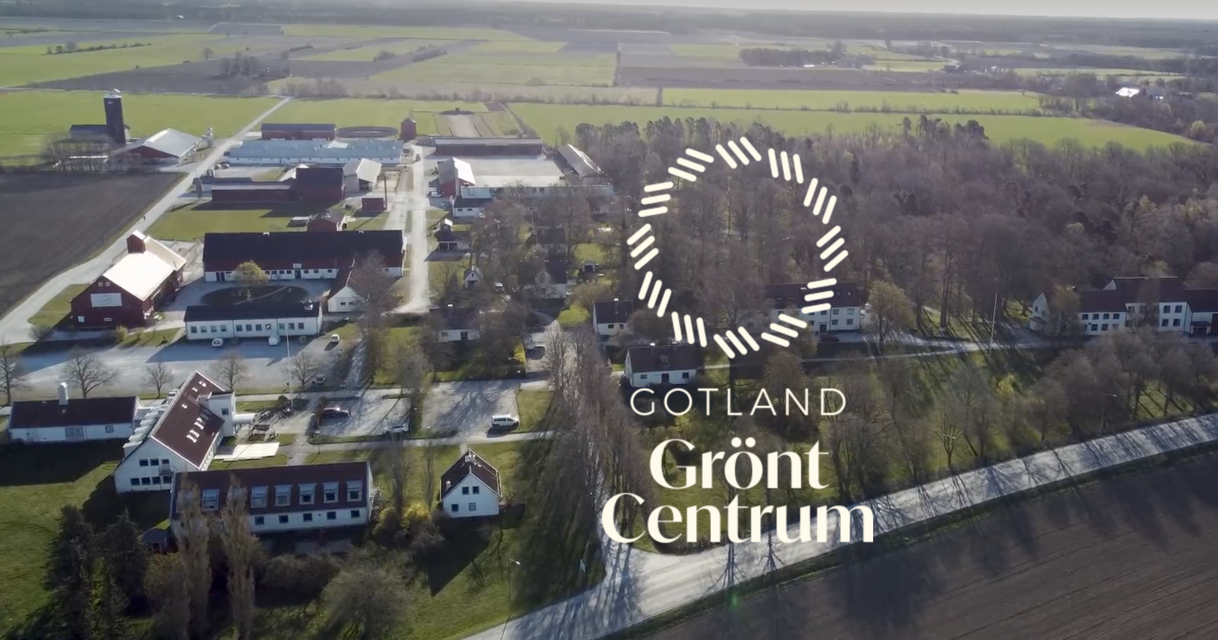 Flygbild över Gotland grönt centrum